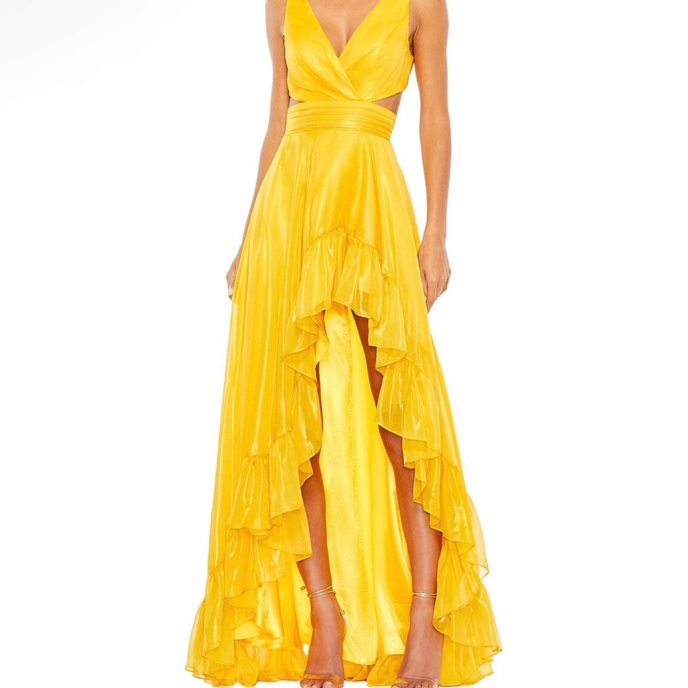 Mac Duggal Vibrant Yellow Prom Dress